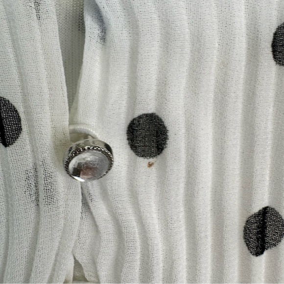 Zara White Polka Dot Mini Dress Size Medium - Picture 6 of 16